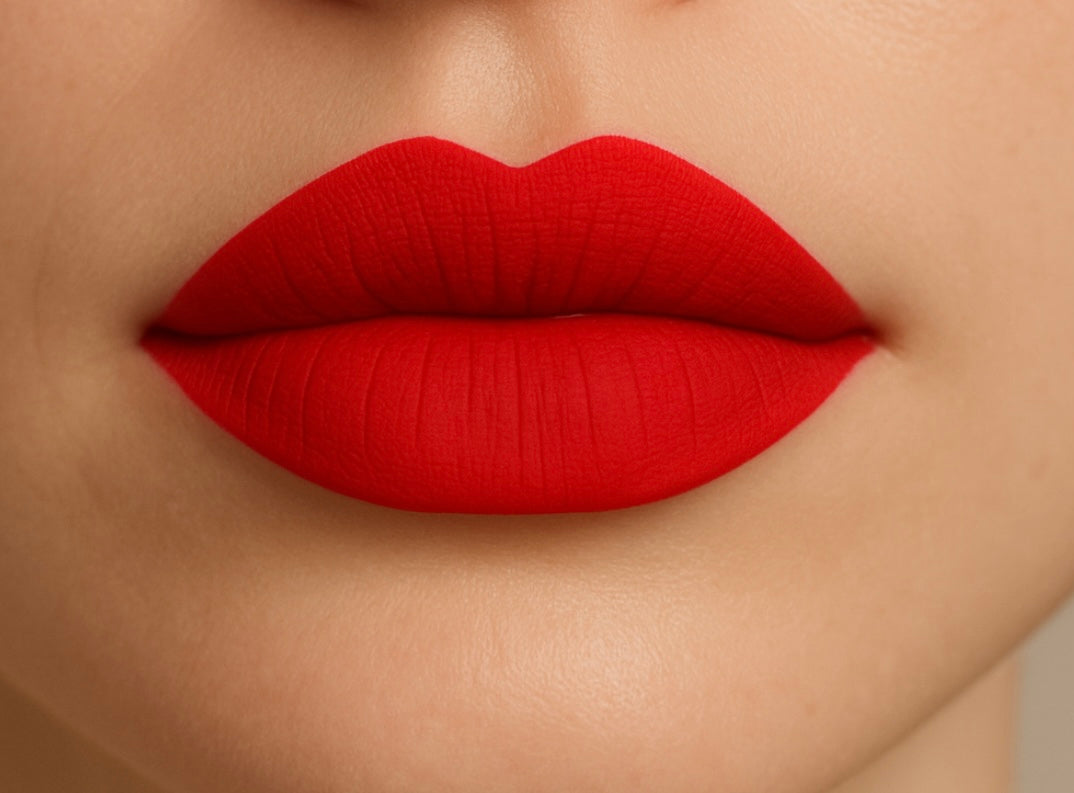 Red Vegan Matte Liquid Lipstick (fire)