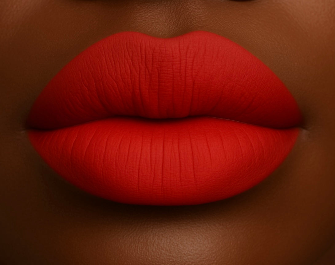 Red Vegan Matte Liquid Lipstick (fire)